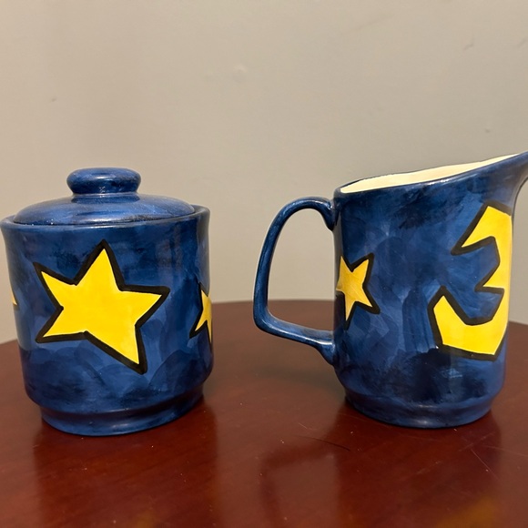 Vintage Carrie Wroot Ceramic Cream & Sugar Set - Picture 3 of 5